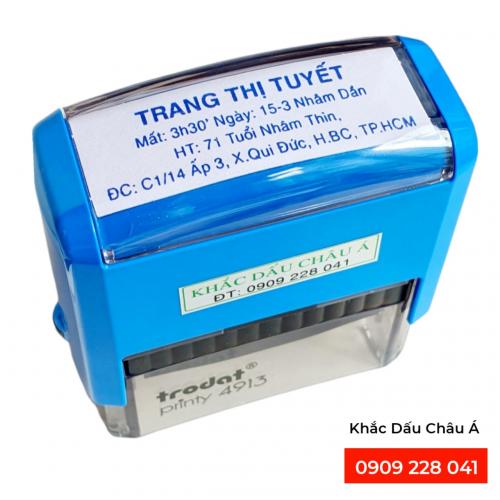 Khắc Con Dấu Tên Tuổi Người Mất Đóng Giấy Tiền Vàng Bạc