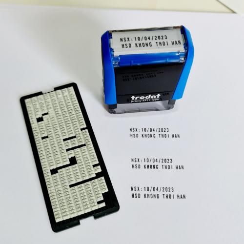 Con Dấu Mộc In Ngày Sản Xuất Đóng Trên Bao Bì Nhựa