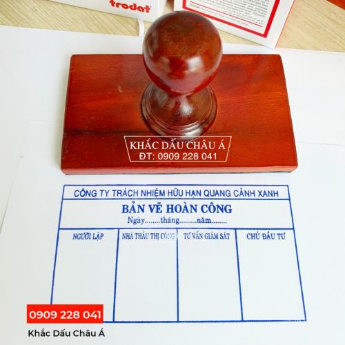 Con Dấu Bản Vẽ Hoàn Công Mực Rời
