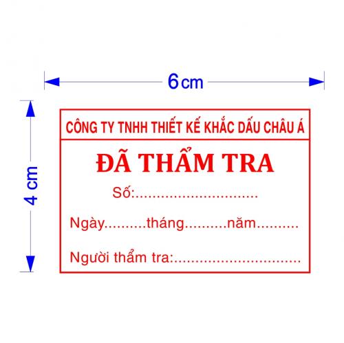 Làm Con Dấu Đã Thẩm Tra
