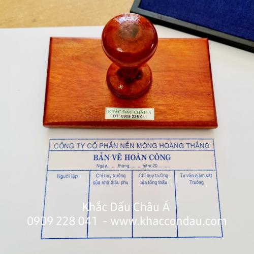 Mẫu dấu hoàn công có tổng thầu
