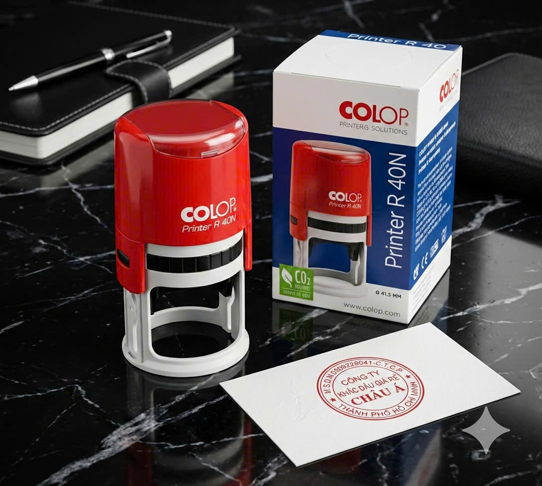 con dấu tròn colop R40