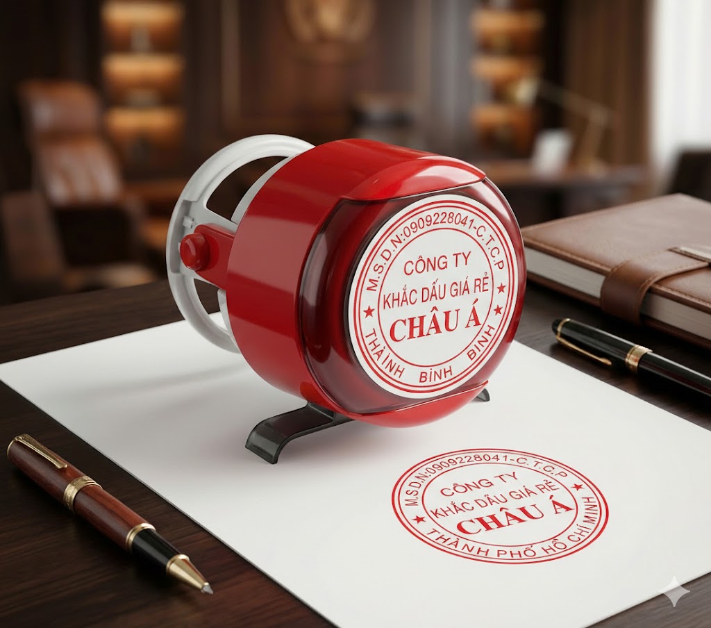 đặt con dấu tròn công ty